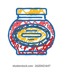 jelly pimenta ícone doodle esboço vetor. sinal de pimenta geleia. símbolo isolado ilustração