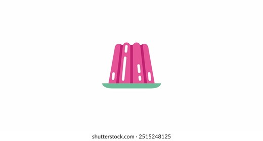 jelly pudding icon logo design