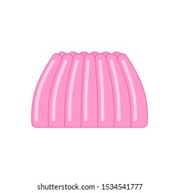 jelly pudding isolated. sweet jell. sweetness gelatin. vector illustration