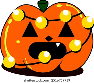 Jelly pumpkins wrapped in wires