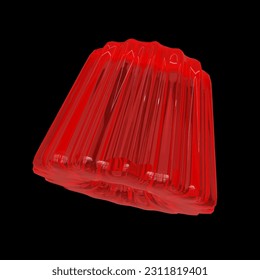 Jelly red 3d render vector