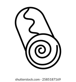 Jelly Roll Vector Line Icon Design