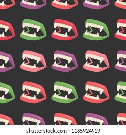 jelly shape of teeth for Halloween seamless pattern Gift Wrap wallpaper background