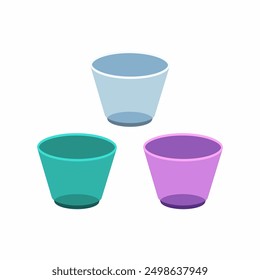 Jelly shot cups for party vector cartoon illustration isolated on a white background.