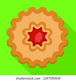 Jelly star biscuit icon. Flat illustration of jelly star biscuit vector icon for web design