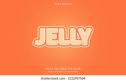  JELLY style editable text effect