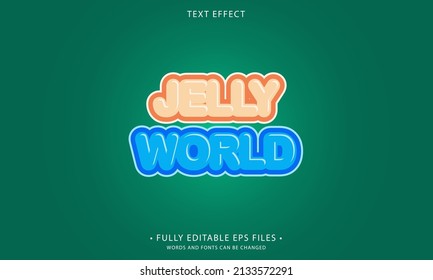 JELLY style editable text effect