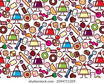 Jelly and sweets background illustration