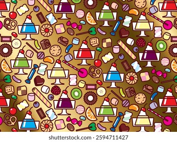Jelly and sweets background illustration