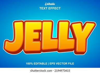 Jelly Text Effect With Orange Color 3d Style.