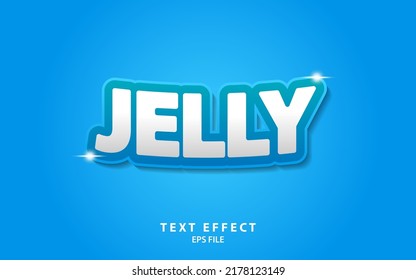 Jelly Text Effect Template With Cartoon Style And Bold Font Concept Use For Food Brand Label And Logo. Vector Illustration