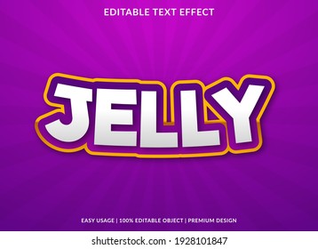 jelly text effect template design with abstract style use for business logo and brand