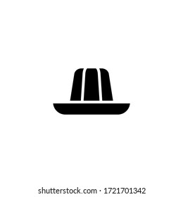 Jelly vector icon in black solid flat design icon isolated on white background