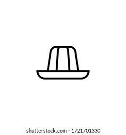 Jelly vector icon in linear, outline icon isolated on white background