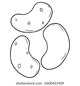 jellybean illustration hand drawn outline vector