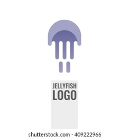 Jellyfish abstract logo or icon.