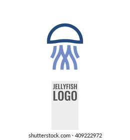 Jellyfish abstract logo or icon.