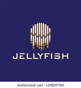 Jellyfish abstract logo vector template