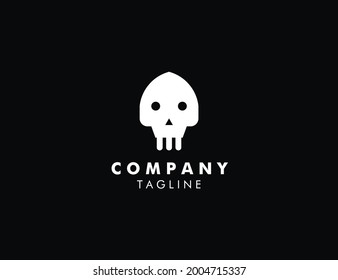Logo de la aleación de medusas con cráneo. Adecuado para una amplia gama de industrias.