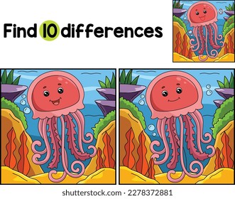  Jellyfish Animal Find The Differences