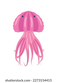 jellyfish aquatic animal icon isolated