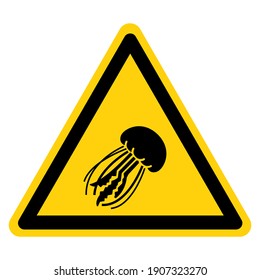 Jellyfish Area Symbol Sign, Vector Illustration, Isolate On White Background Label. EPS10