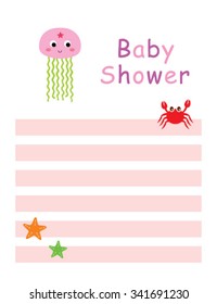 jellyfish baby shower card