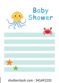 jellyfish baby shower card