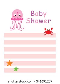 jellyfish baby shower card