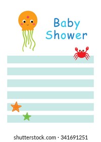 jellyfish baby shower card
