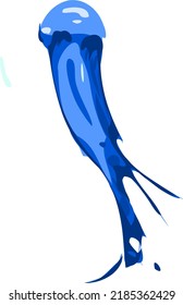 A jellyfish with blue color 