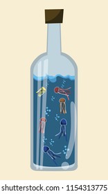 jellyfish in bottle