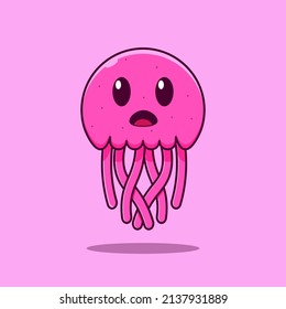 Jellyfish cartoon illustration isolated object