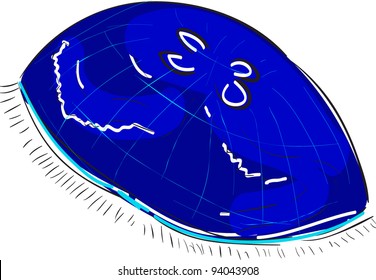 Jellyfish cartoon sketch vector illustration