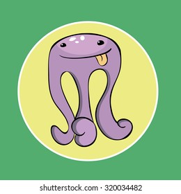 jellyfish cartoon sticker character