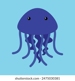 Jellyfish cartoon style vector design 