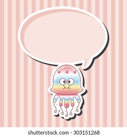 jellyfish cartoon theme elements vector,eps