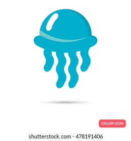 Jellyfish color flat icon