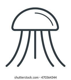 Jellyfish Colored Vector Icon