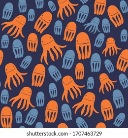 Jellyfish Contrast Kids Fun Pattern