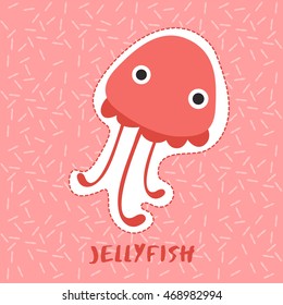 Jellyfish : Cute Animal Set :  Vector Illustration