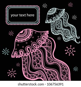 jellyfish. design with Sea Animal. Marine Life Jellyfish.