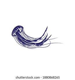 Jellyfish design vector illustration, Creative Jellyfish logo design concepts template, icon symbol