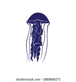 Jellyfish design vector illustration, Creative Jellyfish logo design concepts template, icon symbol
