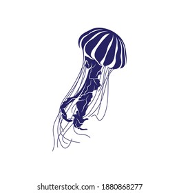 Jellyfish design vector illustration, Creative Jellyfish logo design concepts template, icon symbol