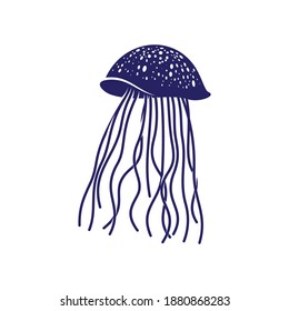 Jellyfish design vector illustration, Creative Jellyfish logo design concepts template, icon symbol