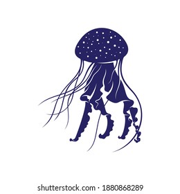 Jellyfish design vector illustration, Creative Jellyfish logo design concepts template, icon symbol
