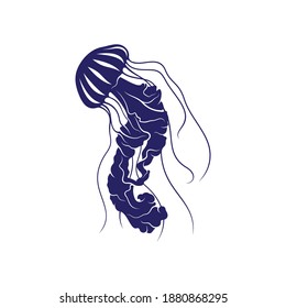 Jellyfish design vector illustration, Creative Jellyfish logo design concepts template, icon symbol