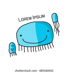 Jellyfish family, sketch for your design