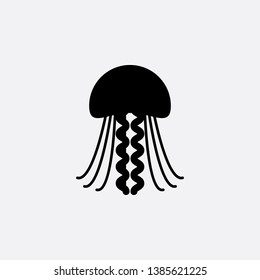 jellyfish fish icon sign signifier vector